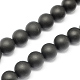 Pietra naturale nero fili di perle G-R193-01-14mm-1