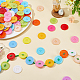 CRASPIRE 240pcs 12 Colors Plastic Button Round Resin Colourful Button 4 Holes 30mm Craft Buttons for Crafting Clothes DIY Craft Sewing Knitting Crochet KY-CP0001-01-4