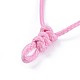 Fabricación de collar de cordón de poliéster encerado coreano ajustable AJEW-JB00493-06-2