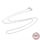 Collar de cadena tipo cable de plata de ley con baño de rodio para mujer STER-I021-05P-2
