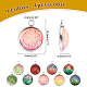 DICOSMETIC 36Pcs 9 Colors Resin Pendants Charms Flat Round Pendant Sea Coral Charms Marine Faceted Pendants Stainless Steel Charms for Necklace Bracelet Jewelry Craft Making FIND-DC0001-22-2