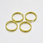 Латунные разрезные кольца, кольца с двойной петлей, золотые, 9x1.5 мм, внутренний диаметр: 8 мм