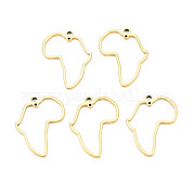 Africa Map 201 Stainless Steel Connector Charms STAS-T063-168G