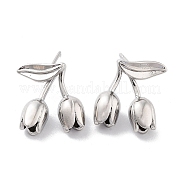 Brass Stud Earrings KK-B082-25P
