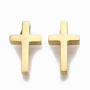 304 Stainless Steel Tiny Cross Charms STAS-T041-07G