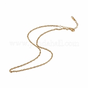 Ионное покрытие (ip) 304 ожерелье из веревки из нержавеющей стали для мужчин и женщин NJEW-K245-010A