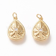 Латунные подвески ZIRC-L098-029G