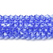 Прозрачные стеклянные бусины гальваническим пряди GLAA-F029-4mm-C07
