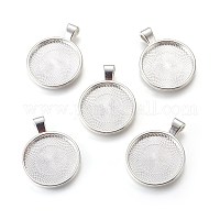 Metall-Legierung Anhänger Fassungen für Cabochons&nbsp;X-PALLOY-A15654-S