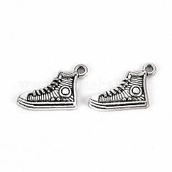 Tibetischer stil Aluminium Anhänger & Charms, Bleifrei und cadmium frei, Schuhcharme, Antik Silber Farbe, 12x16x1.5 mm, Bohrung: 1.5 mm, ca. 730 cs / 500 g