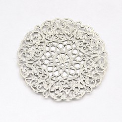 Ottone grandi fiori risultati in filigrana&nbsp;KK-L056-01P