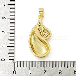 Anhänger aus Messing mit Gestellbeschichtung aus klarem Kubisch Zirkonia&nbsp;KK-Z067-17G