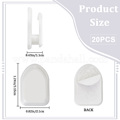 20 gancho autoadhesivo de plástico ABS para reposacabezas de coche.&nbsp;FIND-CP0002-50C