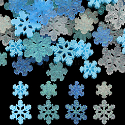 80 Stück 8 Stile Weihnachten durchscheinende Harz Cabochons&nbsp;RESI-SC0003-40