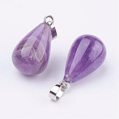 Natürlichen Amethyst Edelsteinanhänger&nbsp;G-K187-04B