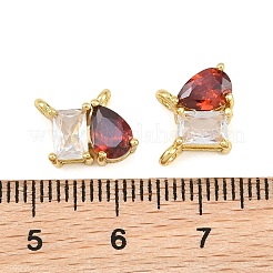 Charms in ottone zirconi a pavé di ottone&nbsp;CU-CBA6A75-03G-03