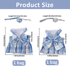 2 sac 2 styles gilet en polyester avec laisse pour lapin&nbsp;AJEW-FH0007-80A