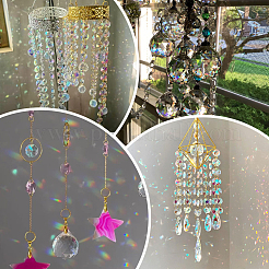 80 pièce de breloques connecteur en verre transparent à facettes&nbsp;GLAA-SP0001-88C-02