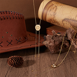 2 pz catene in ottone regolabili per cappelli da cowboy&nbsp;NJEW-UN0001-78G