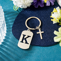 1 porte-clés en acier inoxydable&nbsp;KEYC-TADJ0001-08K