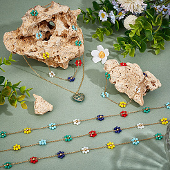Chaînes de perles de verre à fleurs de 2 m&nbsp;CHS-SP0001-02A
