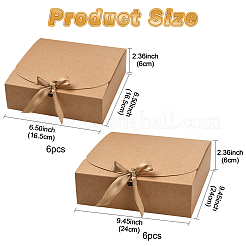 Geschenkboxen aus Papier mit Schleife&nbsp;AJEW-YWC0816-001B