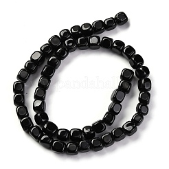 Natürliche schwarze Onyxperlenstränge&nbsp;G-G177-E15-02