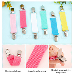 Ahademaker 6 stücke 6 farben polyester strap blatt halter&nbsp;AJEW-GA0004-74