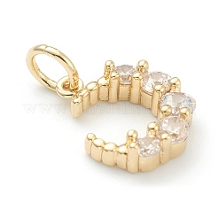 Latón claro encantos de circonita cúbica&nbsp;ZIRC-B010-12G