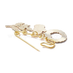 3 Stück 3 Stile Weihnachtsbaum & Schneemann & Hirsch Legierung Emaille Charms Sicherheitsnadel Broschen&nbsp;JEWB-BR00094