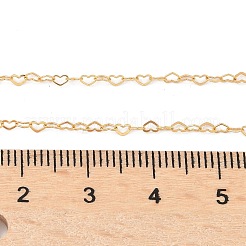 1/20 collar de cadena con eslabones en forma de corazón chapado en oro de 14k para mujer&nbsp;NJEW-Z068-03G-01