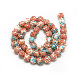 Synthetik Meer weißer Jade Perlen Stränge&nbsp;G-S252-10mm-06