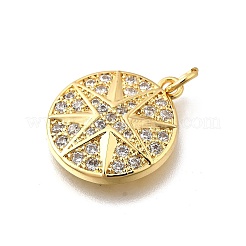 Messing micro pave klare zirkonia anhänger&nbsp;KK-F899-11G