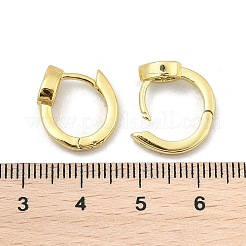 Orecchini a cerchio in ottone a goccia con micro pavé di zirconi cubici trasparenti&nbsp;EJEW-D311-132G