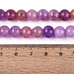 Perles de verre craquelé cuites au four&nbsp;GLAA-Q106-03A-24