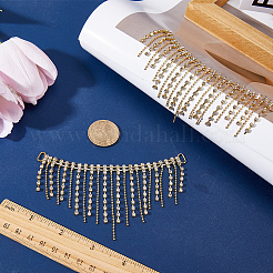 2 chaîne de décoration de chaussures à pompon en alliage et strass en verre&nbsp;FIND-GF0005-26