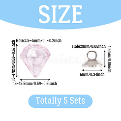 DIY Diamant-Glasflaschen-Anhänger-Bausätze&nbsp;DIY-TA0012-40A