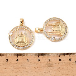 Anhänger aus Messing und klarem Zirkonia&nbsp;KK-G558-13G