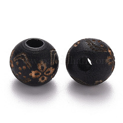 Cuentas de madera natural pintada&nbsp;WOOD-N006-03A-10