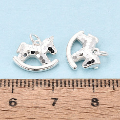 Strukturierte Schaukelpferd-Anhänger aus Sterlingsilber&nbsp;STER-T009-09S
