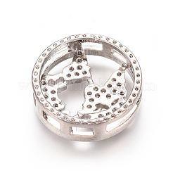 Messing Micro Pave klare kubische Zirkonoxid-Mehrstrangglieder&nbsp;ZIRC-L085-28P