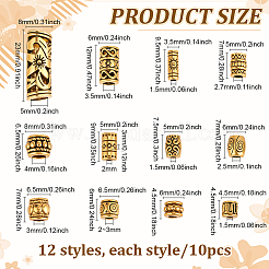 120pcs 12 Arten tibetanische Legierungsperlen&nbsp;FIND-PH0025-18