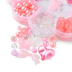 DIY-Sets zum Herstellen von Armbändern aus Acryl- und ABS-Kunststoff mit runden Perlen&nbsp;DIY-FS0006-48