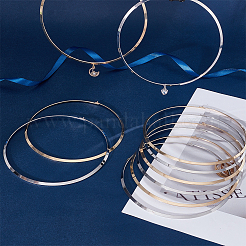10 Stück 2 Farben Zinklegierung Choker Halskette machen&nbsp;NJEW-UN0001-85