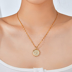 Colliers élégants avec pendentif en laiton pavé de zircone cubique transparente de style hip-hop pour un usage quotidien&nbsp;WW1304-1