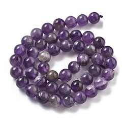 Natürlichen Amethyst Perlen Stränge&nbsp;G-M445-8MM-01F