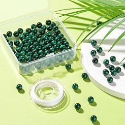 100 Stk. 8 mm natürliche runde Malachitperlen&nbsp;DIY-LS0002-33