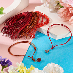40 braccialetti in cordino di nylon regolabile in 4 colori&nbsp;BJEW-TA00672