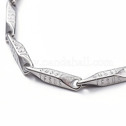 Anlaufgeschützte Unisex-Armbänder aus 304er Edelstahl mit Gliederkette&nbsp;BJEW-L637-38A-P