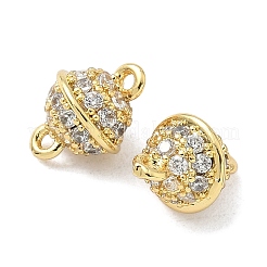 Messing Micro Pave klare Zirkonia Glockenverbinder Charms&nbsp;KK-Z120-32G